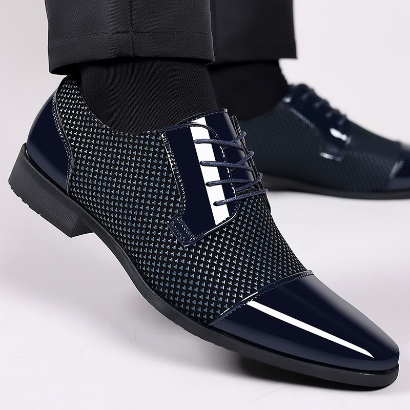 Leather shoes men's new business formal casual spring and autumn breathable men's British Korean version pointed groom wedding shoes 9917