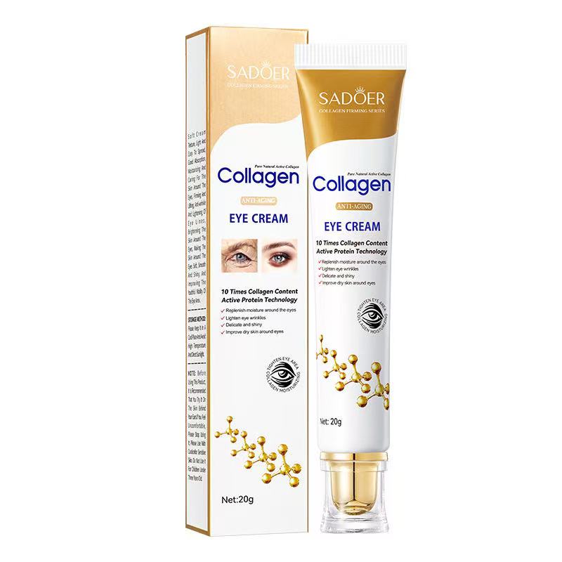 Gold bone collagen Anti aging Essence liquid skin care Serum face gel Deep moisturizing facial mask Whitening skincare seriesEye cream 20g