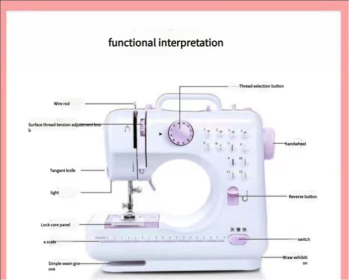 Home electric sewing machine handheld automatic sewing machine overlock locomotive