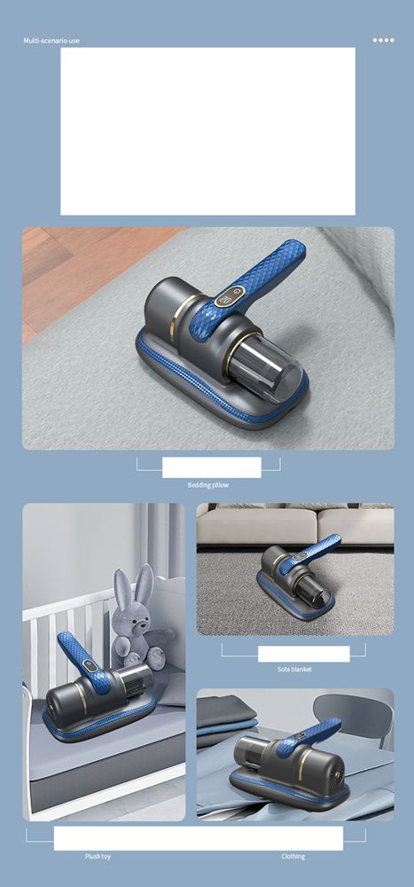 Small Acarite Removal Instrument Handheld Wireless Vacuum Cleaner Household Bed Ultraviolet Sterizer Mite Removal Artifact