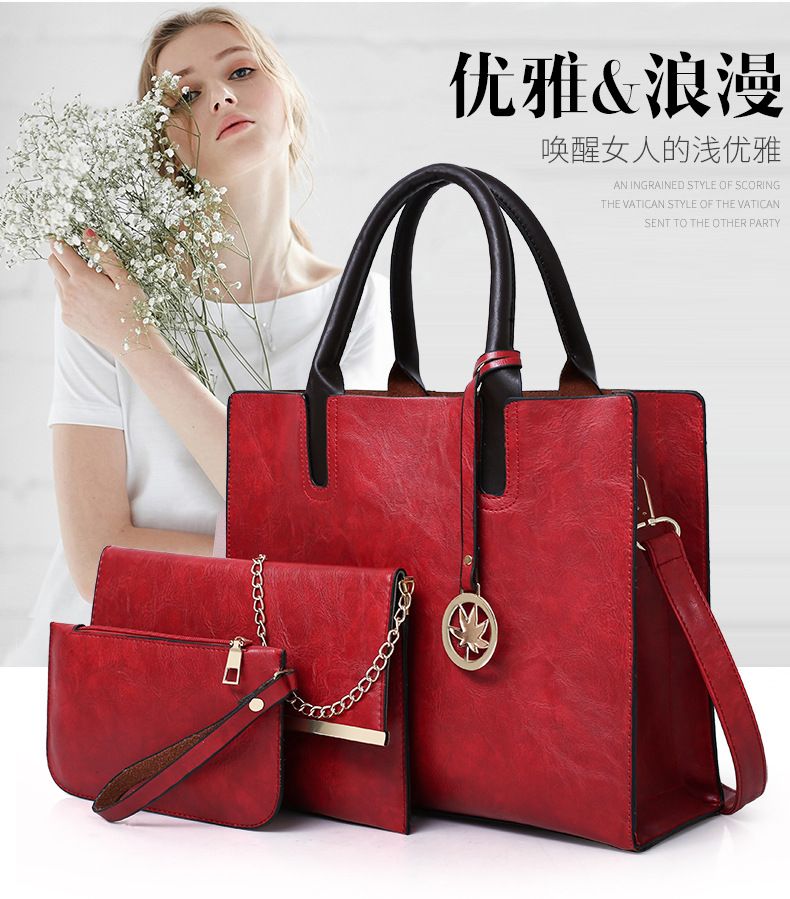 Large capacity women's bag 2024 new model mother bag mother bag Europe and the United States large bag multi-set shoulder bag 8824