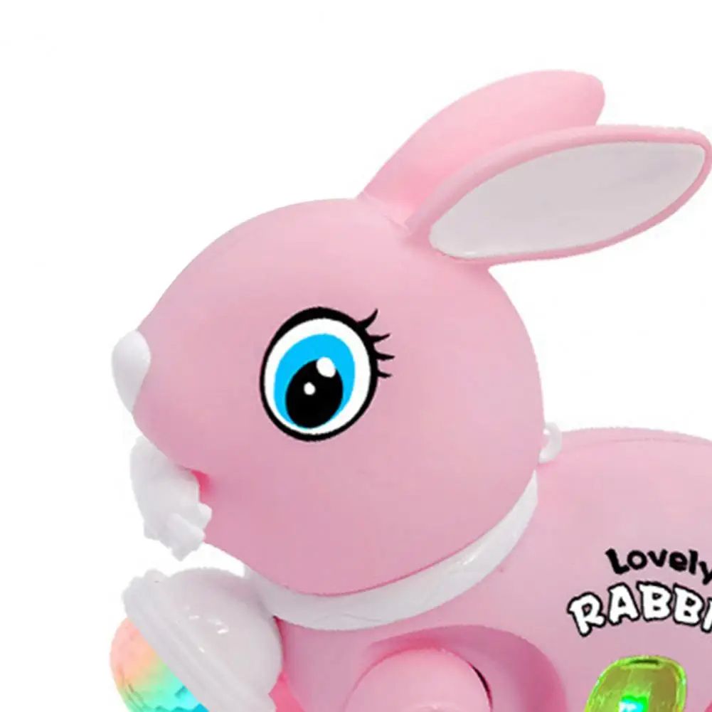 New Cartoon Electronic Walking Rabbit Toy Music Lovely Luminescent with Traction Rope Toys for Baby Learning Crawling Toys