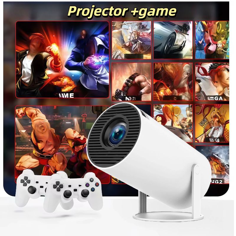 HY300 Projector game set 4K Full HD 1080 Smart Portable Projector for phone with bluetooth WIFI