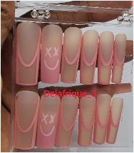 24PCS Full Cover decorated stick-on extension false nail artificial fingernails Nails Reusable False Nails Acrylic Artificial Nails