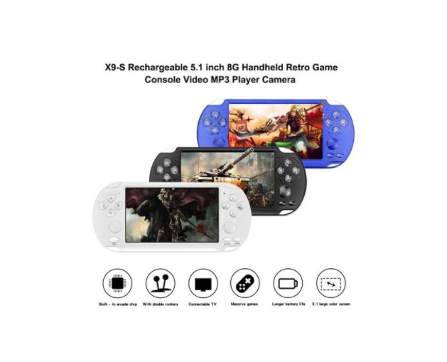 X9-S Video Game Console 5.1'' 8GB Portable Retro Handheld Game Player