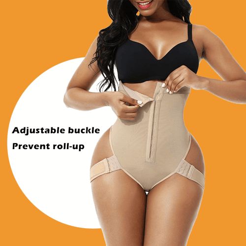 Waist Trainer Women High Waist Tummy Control Postpartum Underwear Sexy Hip Slim Corset Shapewear Fajas Body Butt Lifter ShaperBeige apricot