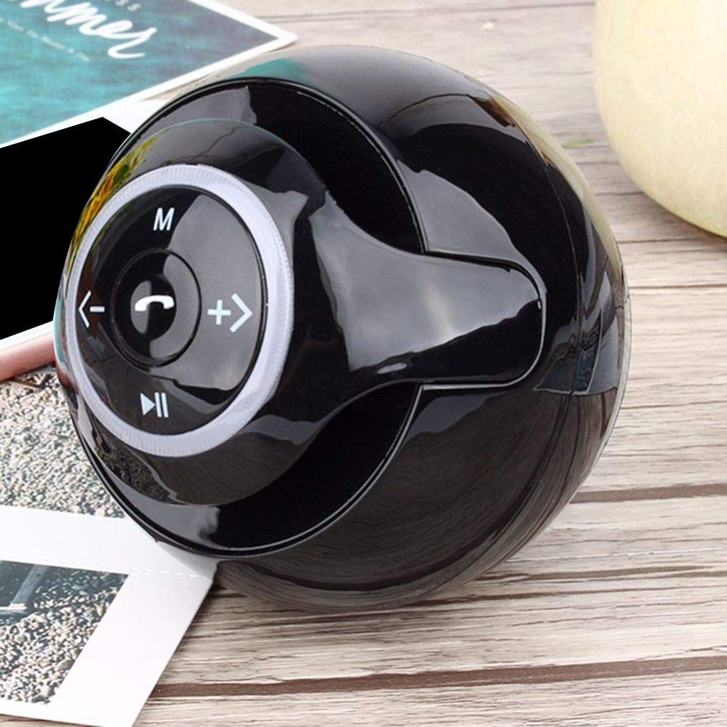 Wireless Bluetooth Speaker Ball Post TF FM Radio MP3 - Black
