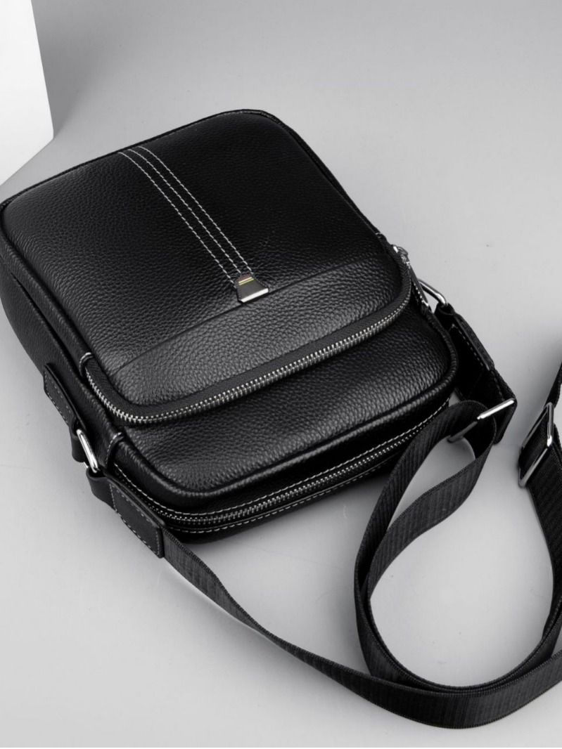 Business men's shoulder bag, stylish and simple, advanced men's messenger bag, mobile phone bag, work backpack
First layer cowhide business bag