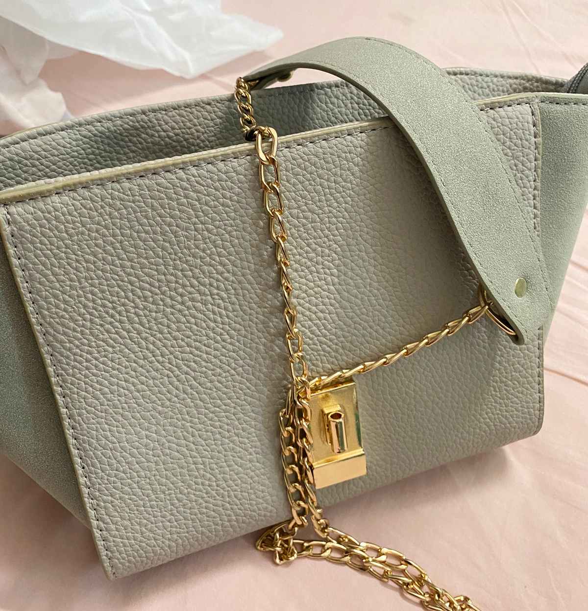 New frosted European and American retro chain crossbody small bag hand-held simple wing bag Bags