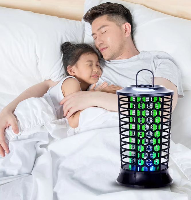 Household Mosquito Killer Lamp Outdoor Camping Trap Pest Control Bug Zapper Fly Desktop UV Electric Mosquito Lamp Repellent-A2 19X12cm