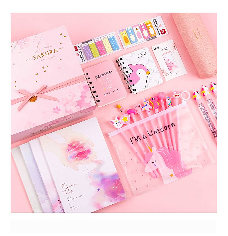 Deli stationery set student school supplies, primary school, junior high school, high school holiday gifts and gifts, exquisite three-dimensional starry sky gift box packaging, stationery luxury gift package