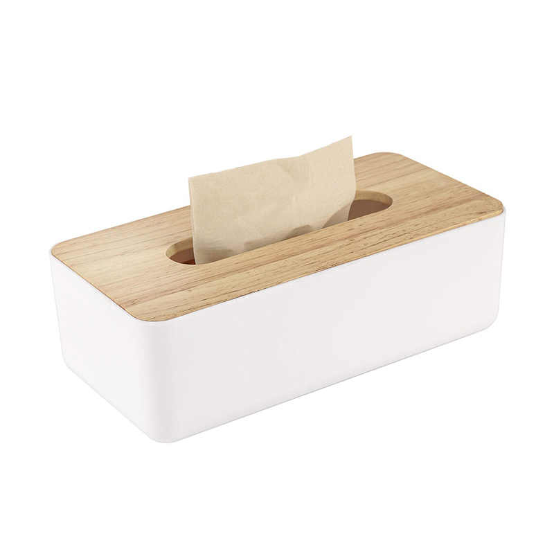 Bulking Wood Tissue Box Cover for Disposable Paper Facial Tissues, Wooden Rectangular Tissue Box Holder for Storage on Bathroom Vanity, Countertop, Bedroom Dresser, Night Stand, Desk