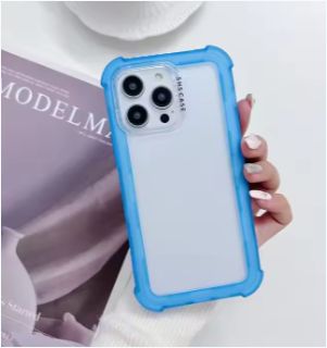 Multiple Color Translucent Anti-fall slot three-layer Phone Case Cover
