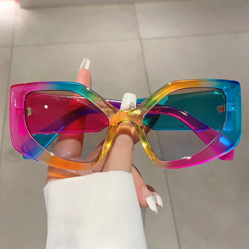 New Arrival Women Cat‑Eye Sunglasses, Ins Trendy Colorful Frame Eyewear, Stylish Street‑Shoot Glasses for Daily Makeup‑Free Look Outdoor Party Wear