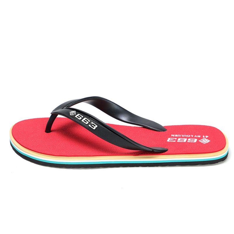 Red Flip Flop Athletic Sandal, length 26.5cm