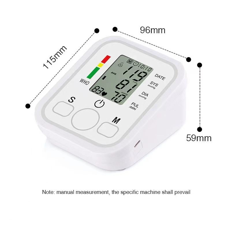 Fully Automatic Intelligent Electronic Blood Pressure Monitor, Large Screen Touch Control Household BP Measuring Device for Export
