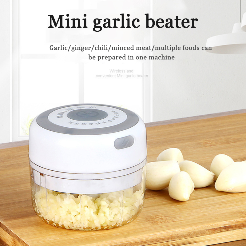 Household electric garlic machine wireless electric garlic machine pull garlic machine garlic paste machine garlic press portable mini chopper  250mL
