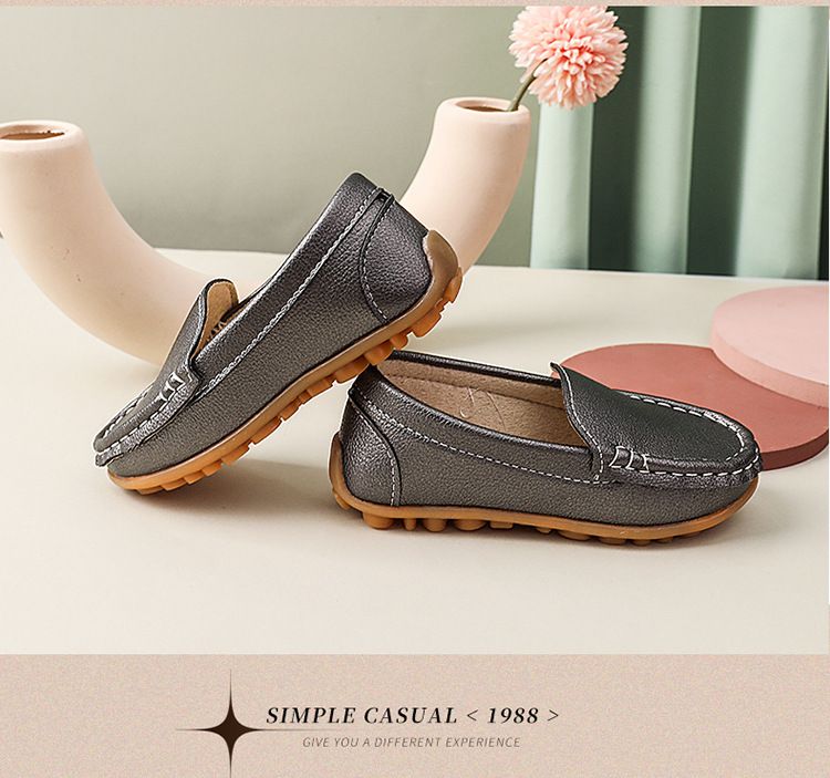 Loafer Kid Unisex Children's Casual Versatile Small Leather Shoes