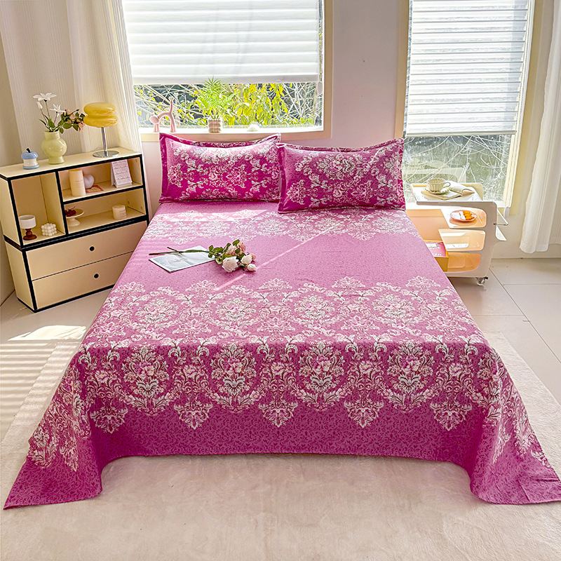 Skin friendly cotton bed sheet durable 120*230cm，160*230cm，200*230cm，230*250cm，Pillowcase 48*74cm