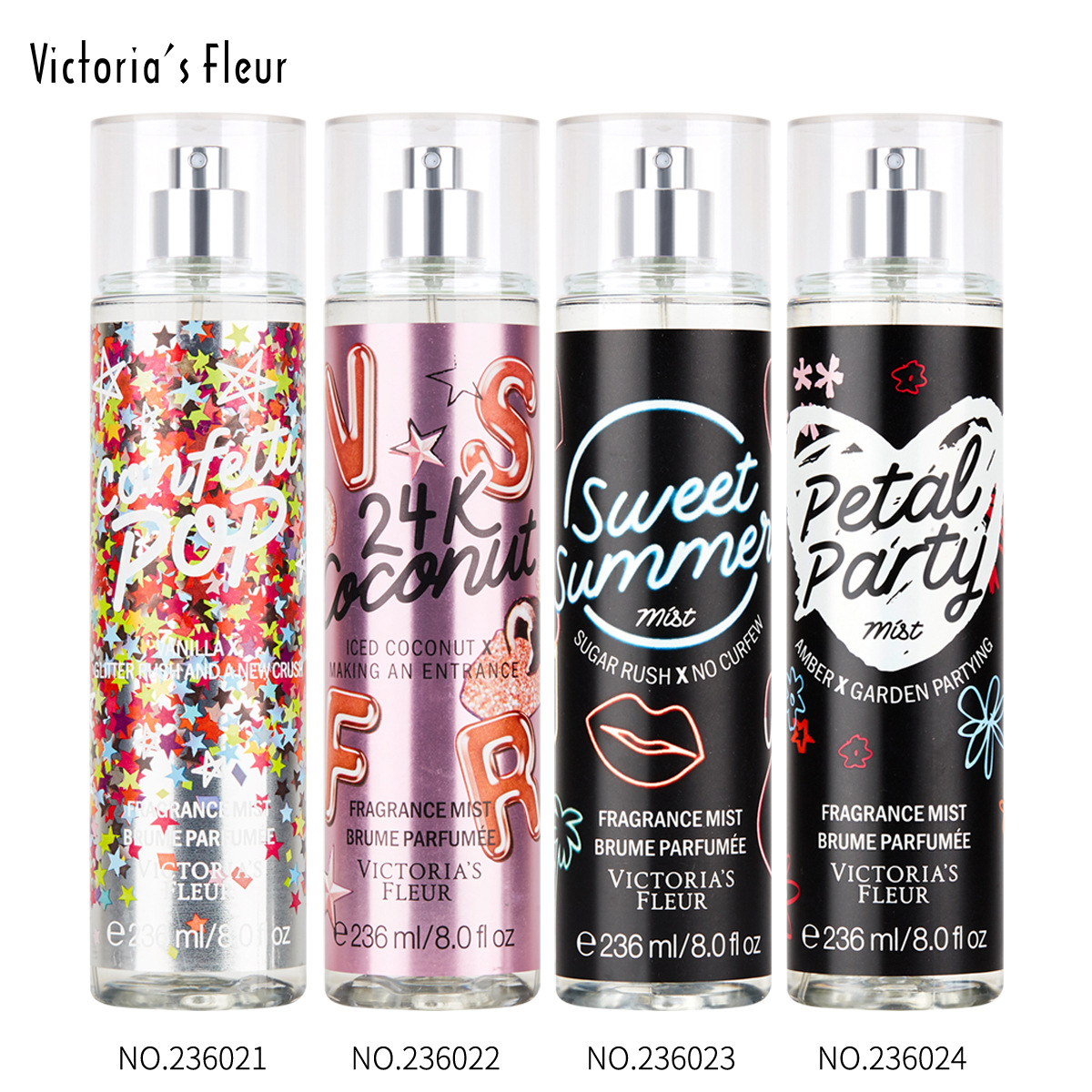 Victoria Perfume Fresh Floral and Fruity Fragrance Mist 236ml, Light Fragrance Long Lasting Women's Perfume Spray