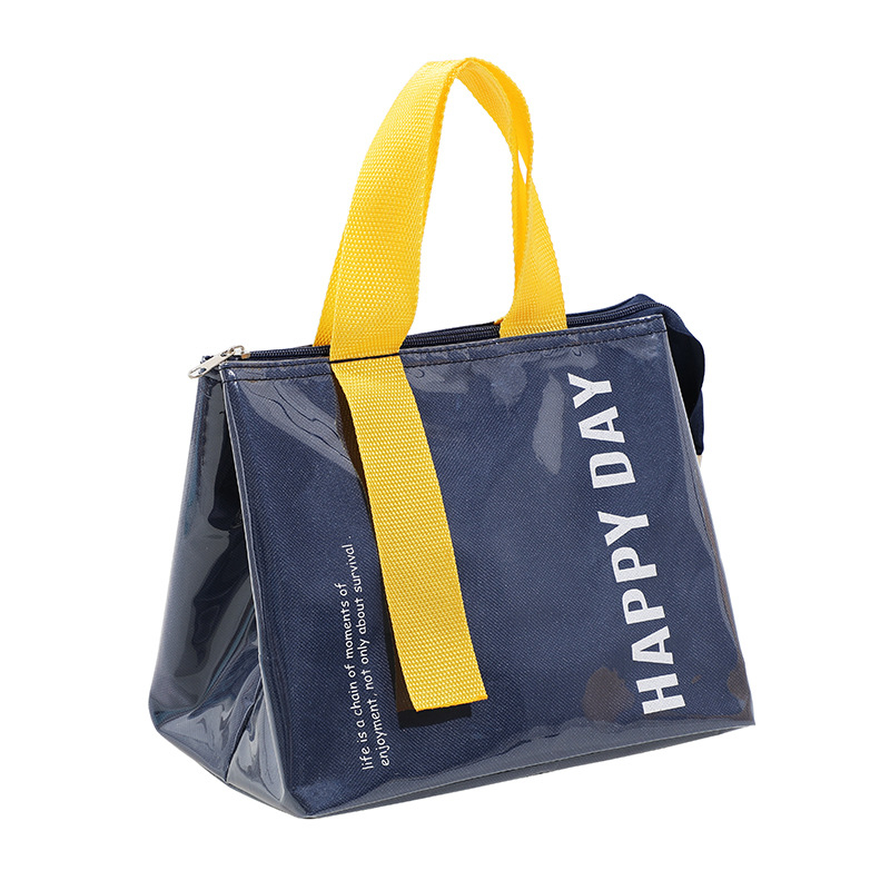 TE12 Bento Bag Large Capacity Zipper Waterproof Insulated Wear-resistant Keep Freshing Multi-purpose Portable Thermal Lunch Box Bag
