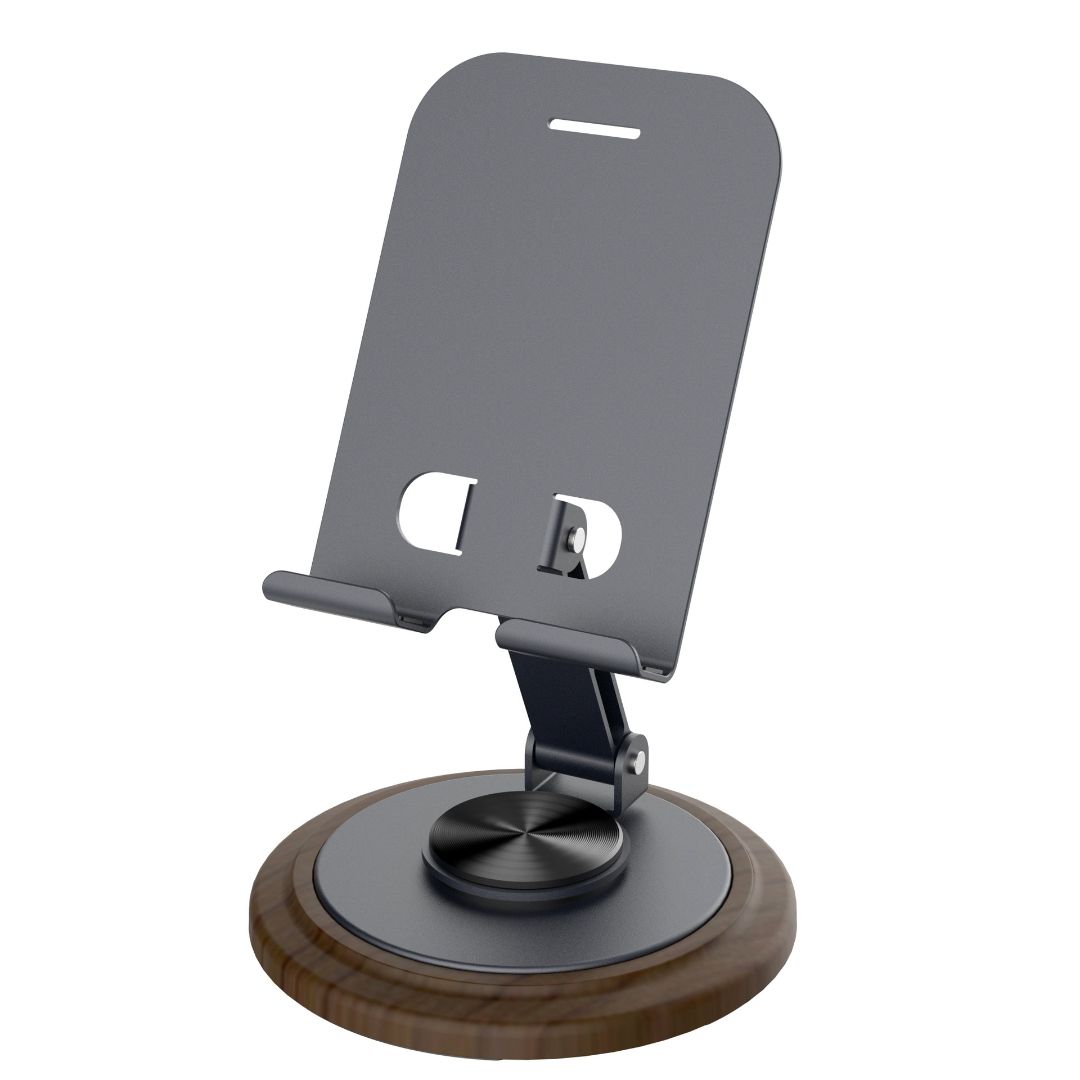 Metal Rotating Mobile Phone Desktop Stand Foldable Storage 360 Rotating Lazy Phone Holder Rack
