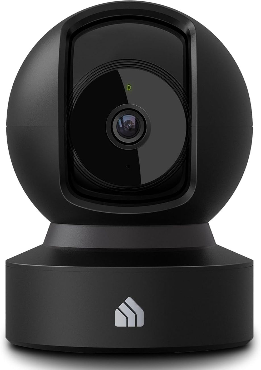 Smart Indoor Pan-Tilt Home Security Camera, 1080p HD Dog Camera w/Night Vision, Motion Detection for Baby & Pet Monitor, Cloud & SD Card Storage, Works w/ Alexa & Google Home, 2.4G WiFi