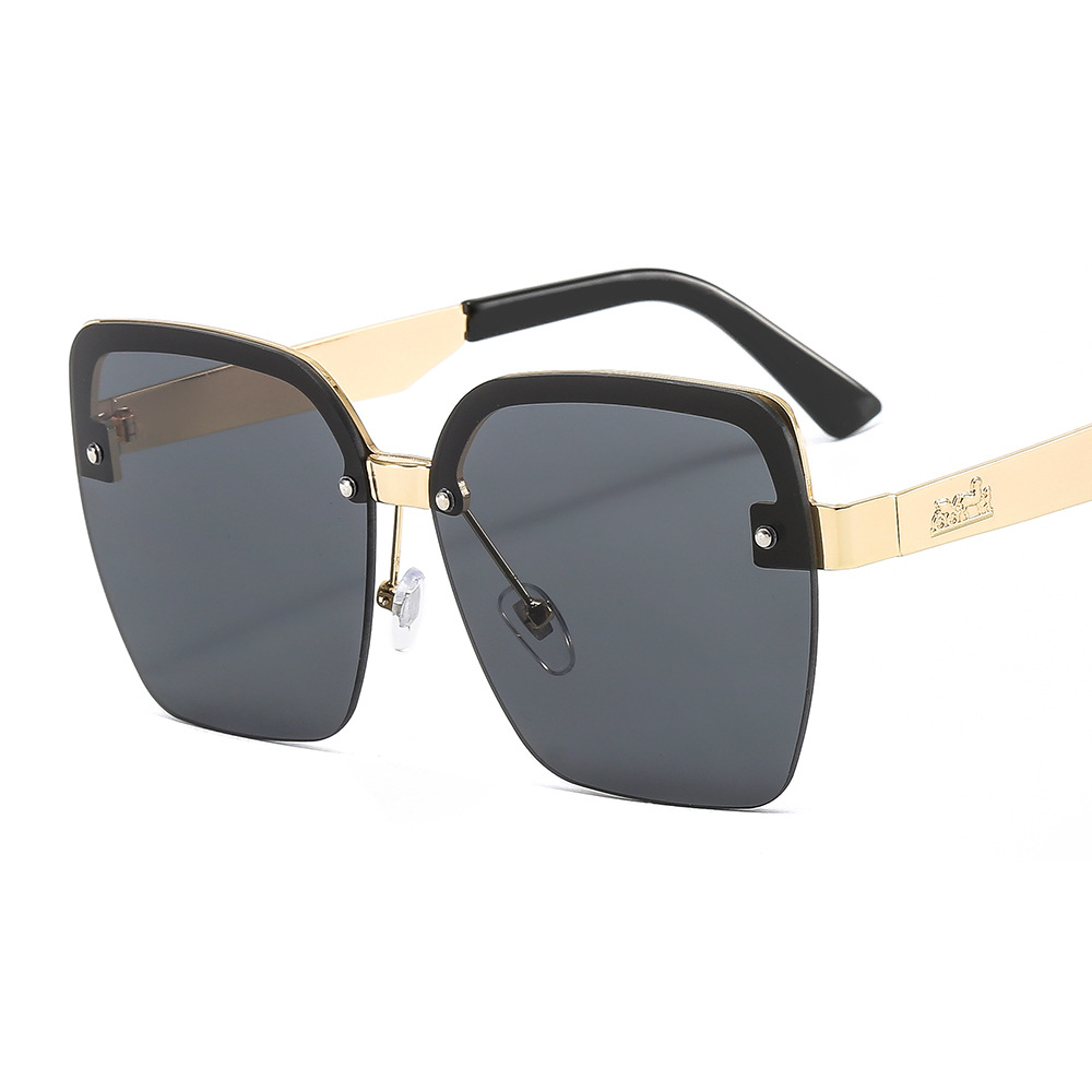 New metal half men's and women's ocean film color Sunglasses net Red Sunglasses