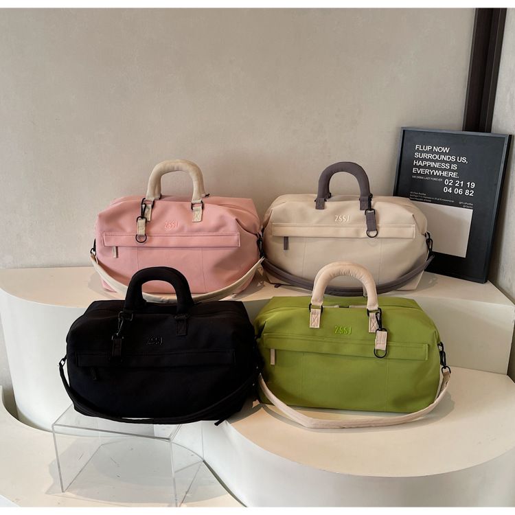 Large Capacity Handheld Travel Storage Bag Women Short Trip Boarding Duffel Bag Portable Fitness Handbag Crossbody Luggage Bag
