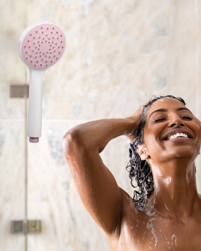 Handheld Shower Head, High Pressure, Water Saving, Shower Sprayer, Pink