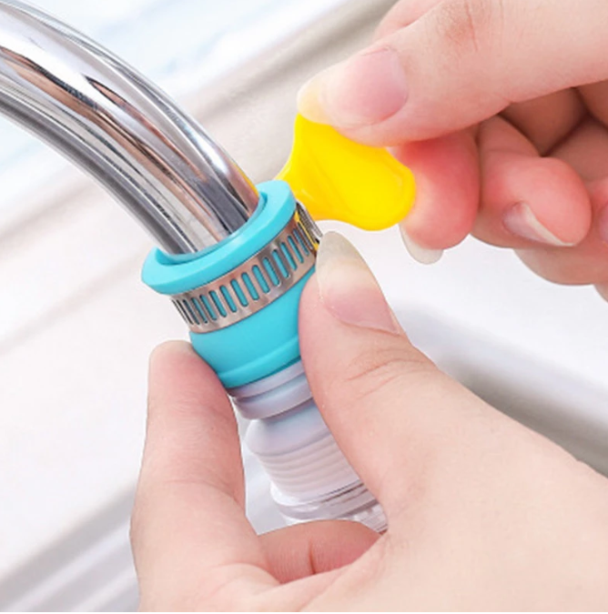 360 Degree Adjustable Kitchen Faucet Faucet Extender Splash Resistant Filter Spout Water Saving Sprayer Filter Diffuser