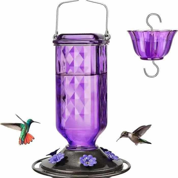 Glass hummingbird feeder Glass hummingbird feeder