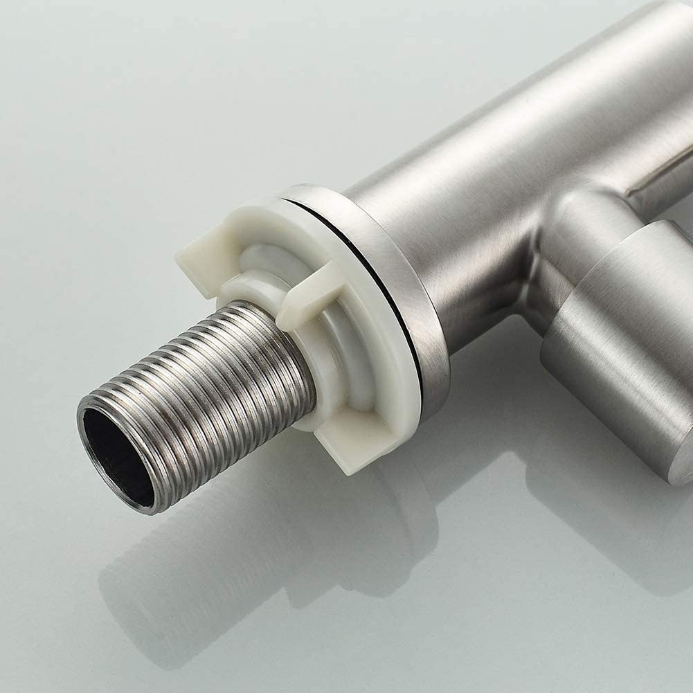 Kitchen Faucet, Cold Water Only Kitchen Taps, Sink Tap with 360°Swivel High Spout, Stainless Steel Tap for Kitchen water tap