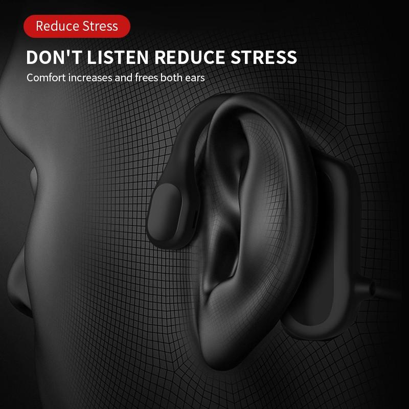 BL09 Bone Conduction Hook Earphone Wireless Bluetooth Headset Ear Stereo HIFI Sports Headphones With Microphone