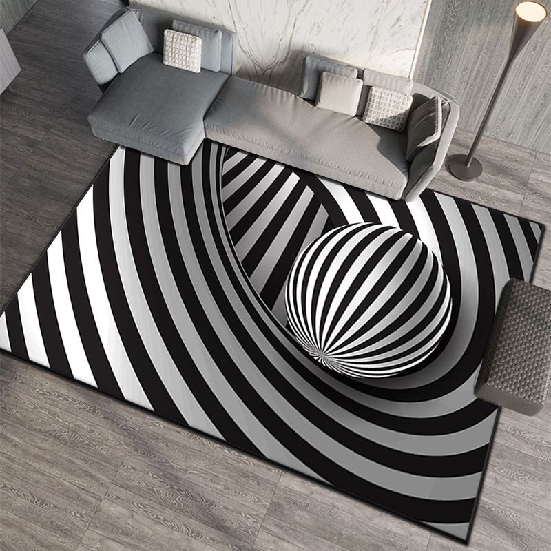3D visual living room carpet, three-dimensional illusion dizziness sofa coffee table floor mat, dirt resistant non slip carpet bedside carpet 60*90cm,50*80cm,40*60cm