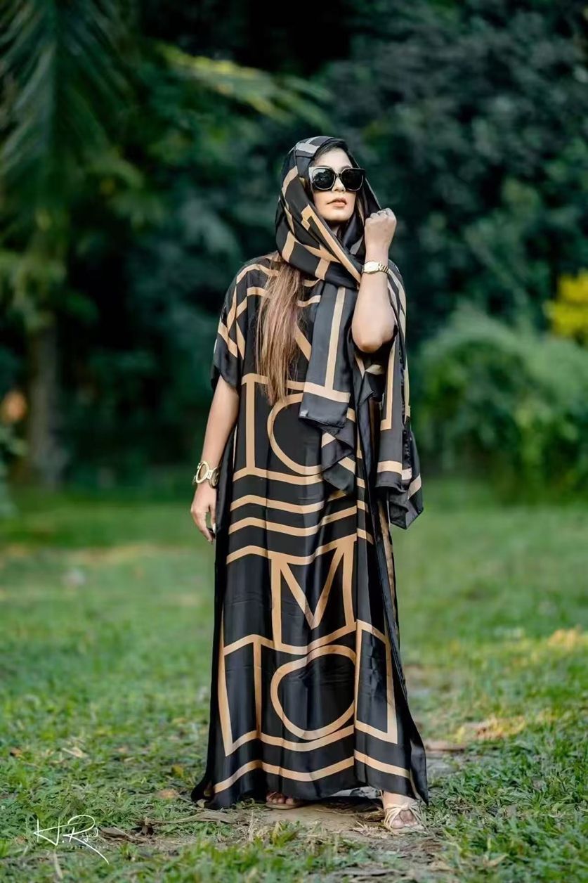 Cross-border hot-selling big robe Muslim long skirt