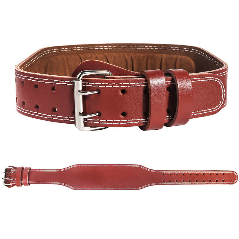 HY013 Faux Leather Weightlifting Squat Belt Gym Fitness Barbell Powerlifting Waist Support Protect Gear Training Weight Lifting Belt