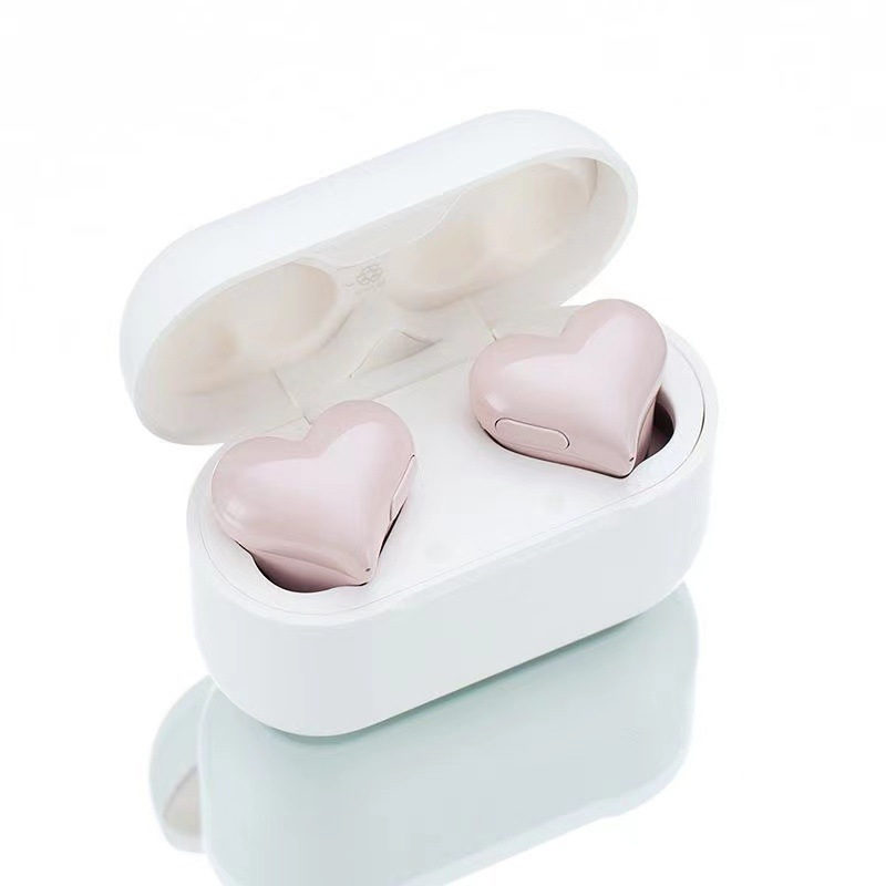 Heartbuds Heart-shaped Headphones Heart Girl In-ear Wireless Bluetooth Noise-cancelling Headphones Bluetooth Headset Earphones