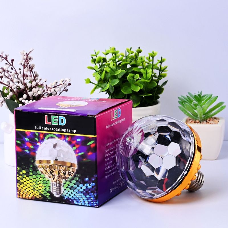 LED Rainbow Magic Ball Light, Stage Light, Rotating Light, Mini Laser Flash Light, Rotating Crystal Light CRRSHOP Atmosphere Lamp Night Light free shipping