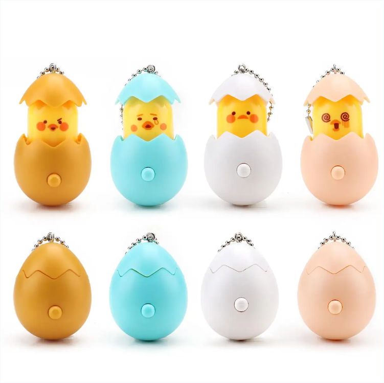 Cartoon pressed small eggshell expression egg key holder decompression 