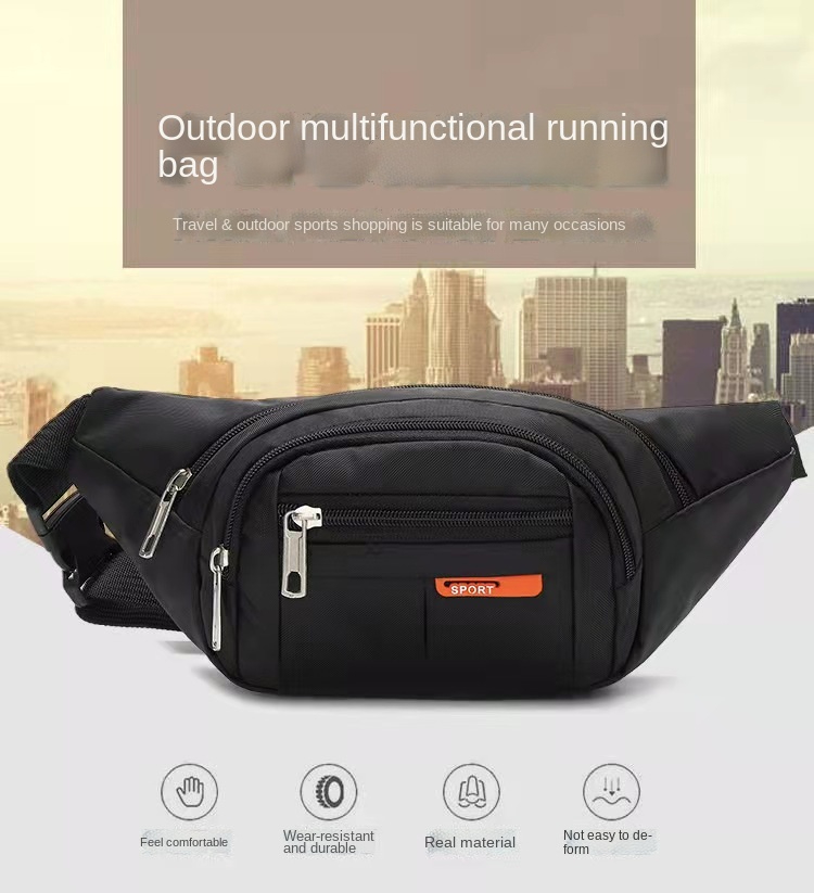 Unisex messenger bag waist bag cash register wallet, mountaineering bag, running mobile phone bag