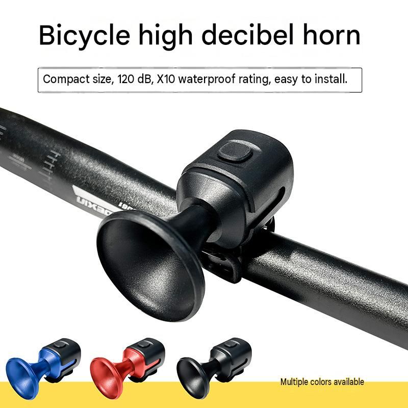 Electric Bike Horn Bell, Universal Warning Alarm for Kids Bicycle, Road Bike, Mountain Bike & Electric Scooter, Cycling Safety Alert Bell
