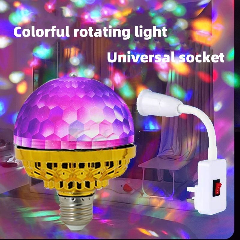 LED Rainbow Magic Ball Light, Stage Light, Rotating Light, Mini Laser Flash Light, Rotating Crystal Light CRRSHOP Atmosphere Lamp Night Light free shipping