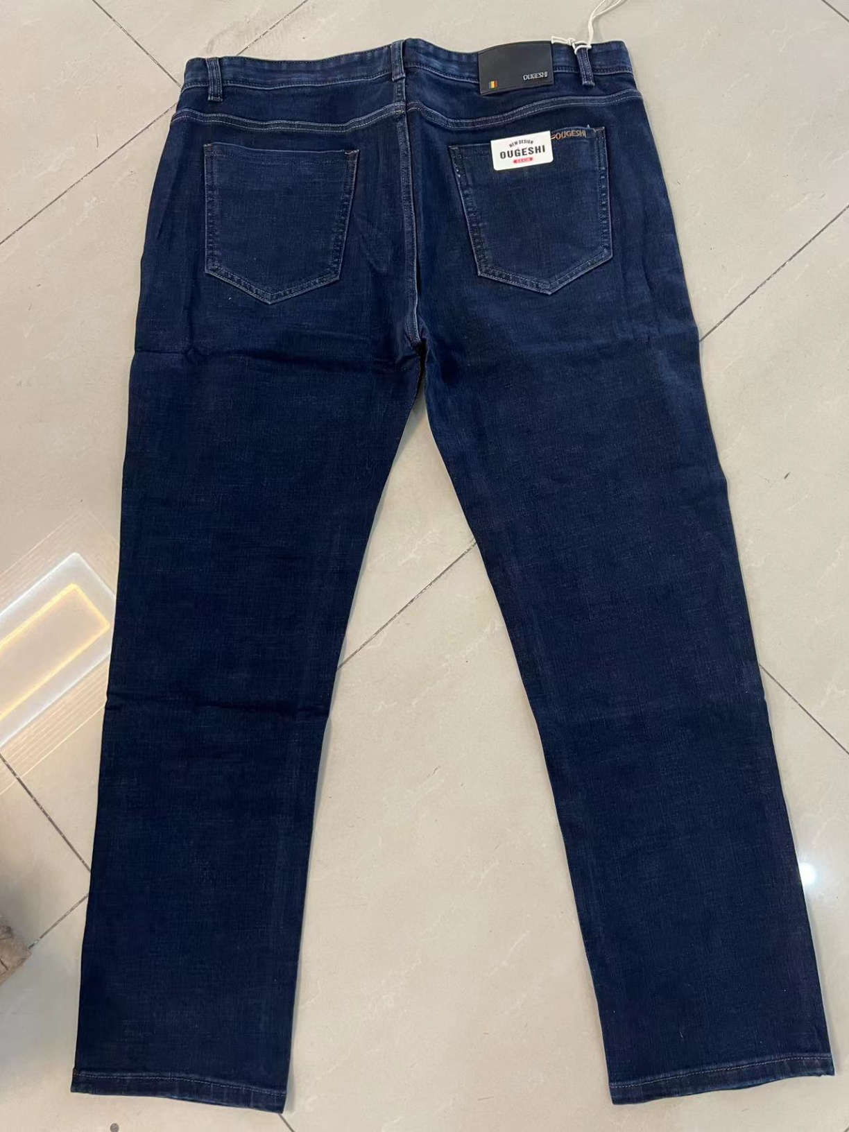 Summer micro elastic cotton thin solid color mid-waist casual jeans  pants