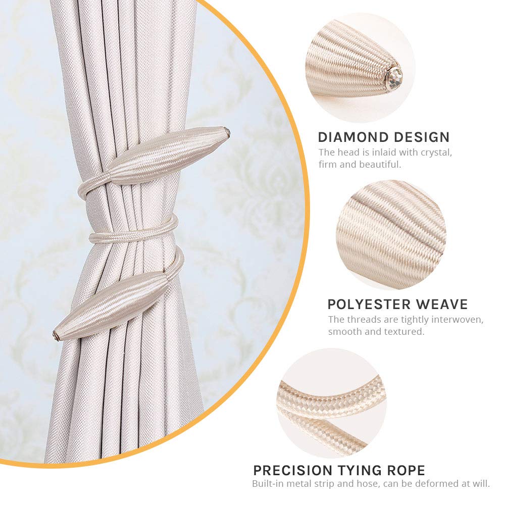 CK-04 1 Pair Curtain Tiebacks Clips Creative Window Drape Twist Tie Backs European Style Custom Made Curtain Holders Decorative Draperies Holdbacks