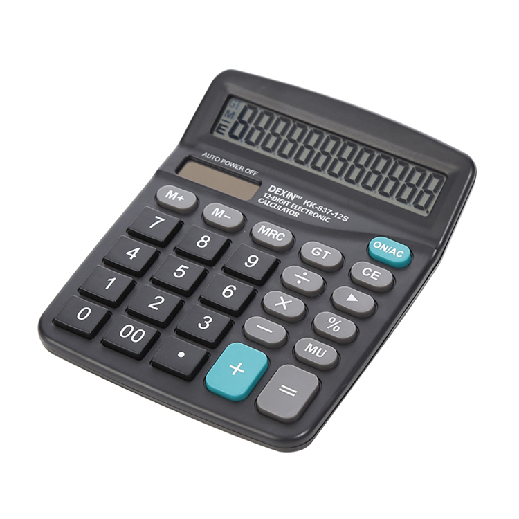 Professional Scientific Calculator LCD Display 12-Digit Solar Office Desktop Calculator Electronic Calculator Multifunction Office Tool