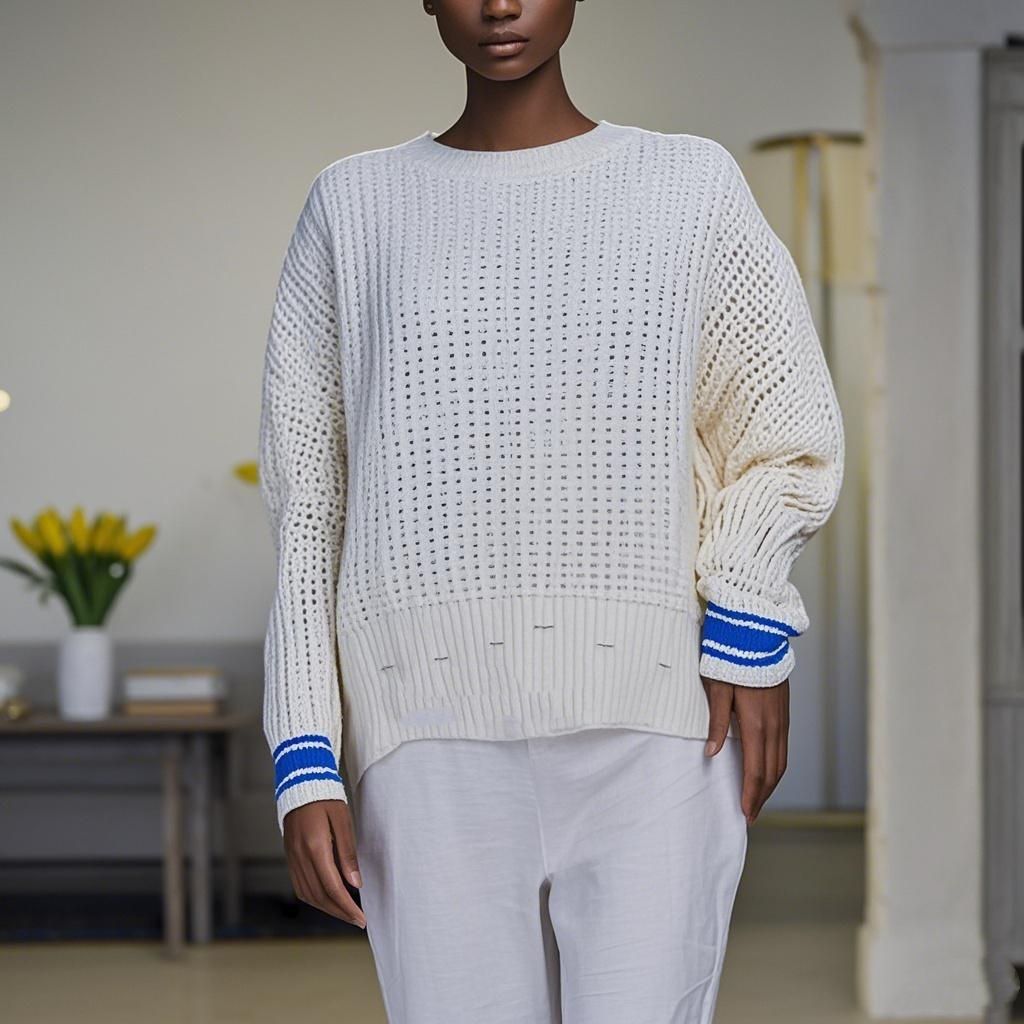 Wool knit Sweater Round Neck Women's Sweater