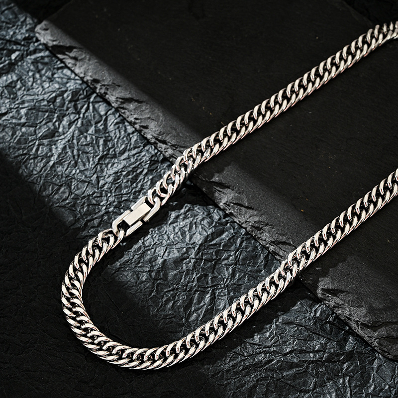 Personalized Hip Hop Style Stainless Steel Curb Chain Necklace For Man Cuban Chain Necklace