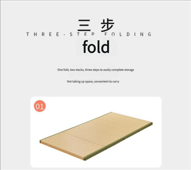 Floor Mattress: Foldable Coconut Fiber Sleeping Mat for Living Room, Bedroom, and Guest Room - Lightweight, Breathable & Provides Back Support.
