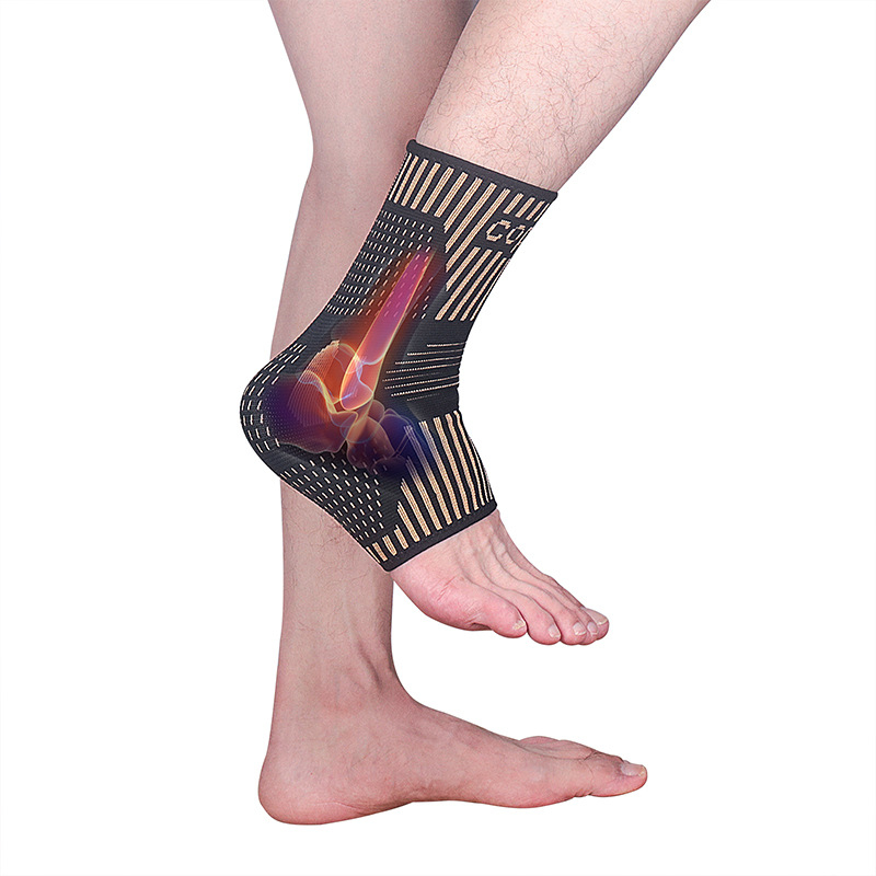 HJ077 New copper ion ankle support basketball running sports protective gear stretch warmth breathable ankle fixed ankle guard